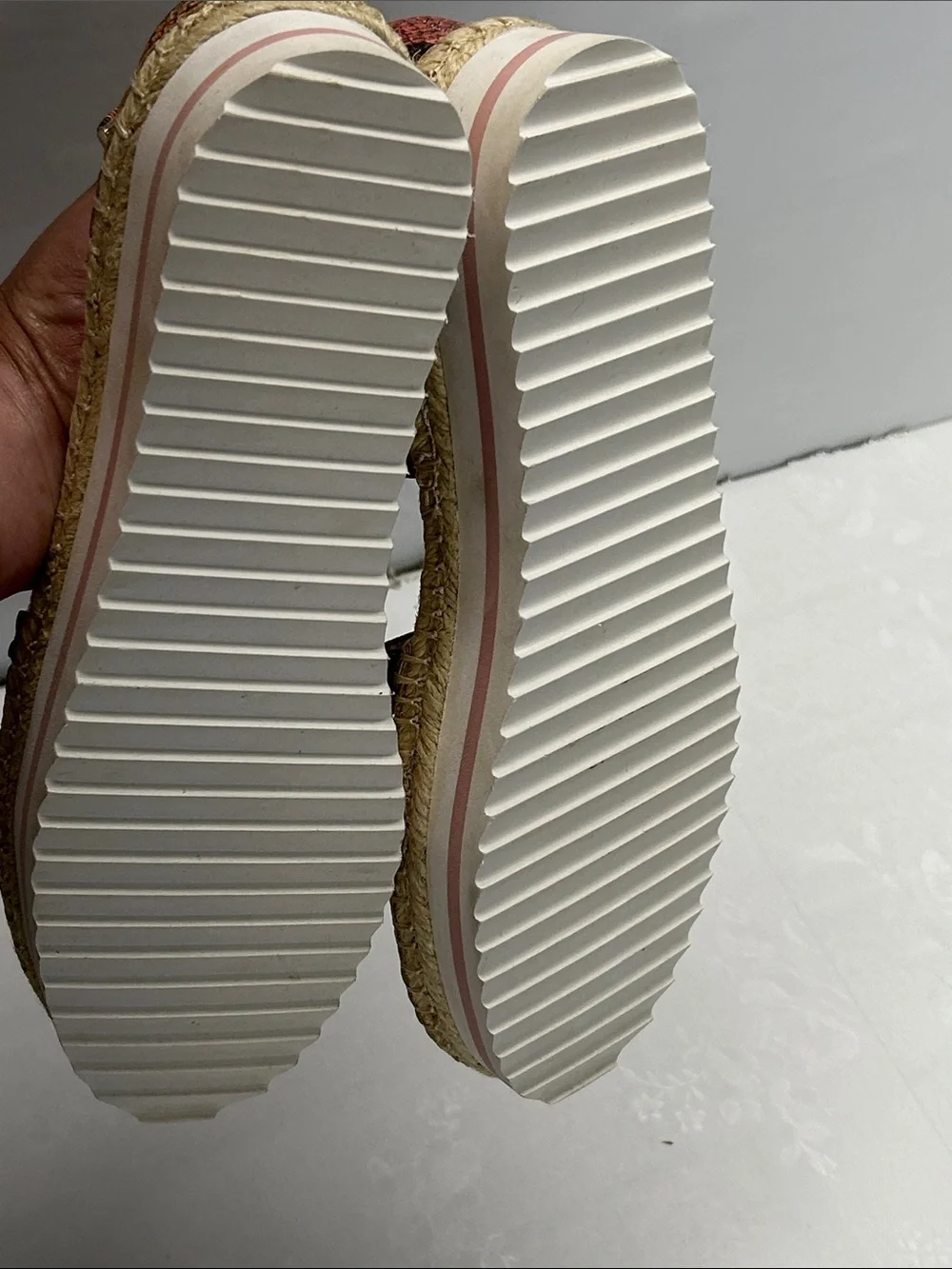 Women's Pink Snake-Print Espadrille Sandals with Ankle Strap
